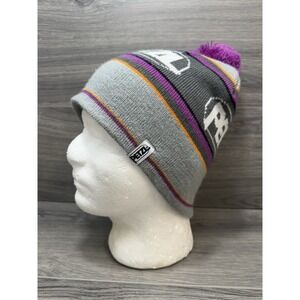 Petzl Winter Beanie Hat Outdoor Purple Gray One Size Warm Stretch